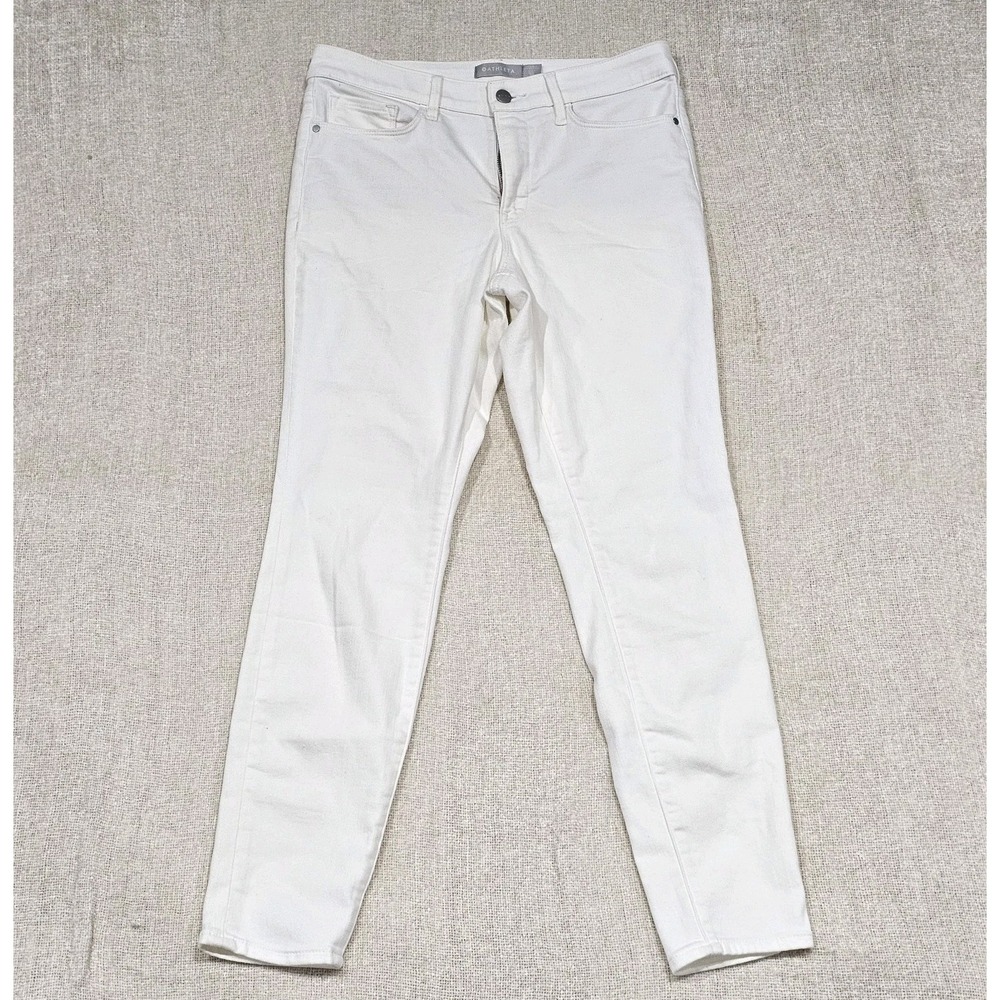 Athleta Sculptek White Ultra Skinny Jean  SIZE 10 Quiet Luxury Classic Comfort